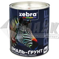 Емаль-ґрунт алкідна ZEBRA PROF 087Р 2,5 кг червоно-коричнева