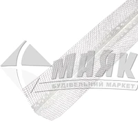 Кутник штукатурний алюмінієвий GP 0,25×18×18 мм 3 м з сіткою 70×70 мм 125 г/кв.м