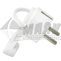 Вилка Techno Systems 16А Євро із заземленням з відкидною ручкою чорна