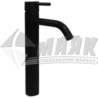 Змішувач для умивальника Armatura Neda Black одноважільний настільний високий