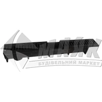Комплект водовідвід полімерпіщаний глибокий 1000×140×125 мм чорний + 2 решітки полімерпіщані