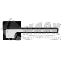 Ручки дверні на розетці Sempra H-30120-A-CRS/W чорний матовий/чорний