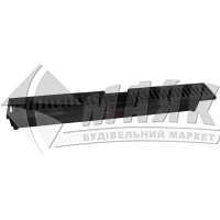 Комплект водовідвід полімерпіщаний мілкий 1000×140×10 мм чорний + 2 решітки полімерпіщані