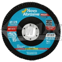 Круг абразивний шліфувальний пелюстковий Novoabrasive Profi T29 P120 125×22,23 мм оксид алюмінію
