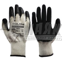 Рукавиці трикотажні робочі Doloni №4182 XL (10) покриття латексне неповне