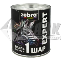 Емаль алкідна ZEBRA EXPERT 1 шар Т1010 0,7 л біла матова