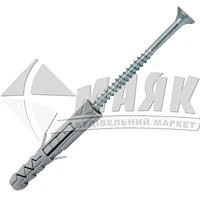 Дюбель розпірний з шурупом потаємна головка Wkret-met 10×6×80 мм