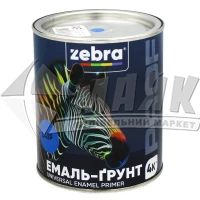Емаль-ґрунт алкідна ZEBRA PROF 043Р 0,8 кг блакитна
