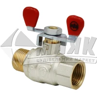Кран кульовий повнопрохідний Armatura 1/2" внутрішня-зовнішня різьба ручка метелик