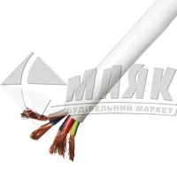 Провід силовий мідний багатожильний GalKat ПВС 5×4 білий