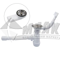 Сифон для кухні з переливом мийки ANI Plast АО145DIYEU 3 1/2" 40 мм