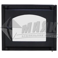 Дверцята для топки чавунні KHLP АСКЕТ зі склом 280×240 мм 7 кг