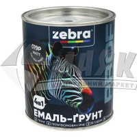 Емаль-ґрунт алкідна ZEBRA PROF 019Р 0,8 кг графіт матова