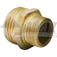 Ніпель різьбовий редукційний 1/2×3/8" зовнішня різьба латунь