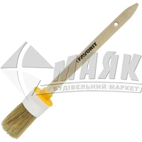 Пензель малярний круглий Favorit №08 35 мм натуральний ворс дерев'яна ручка