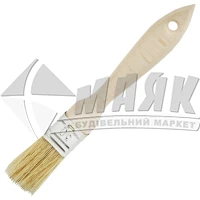 Пензель малярний плоский 30 мм натуральний ворс дерев'яна ручка