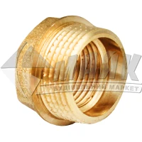 Перехідник-футорка 1/2×3/4" внутрішня-зовнішня різьба латунь