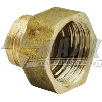 Перехідник 1/2×3/8" внутрішня-зовнішня різьба латунь