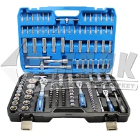 Набір головок та насадок MOLDER 1/2-1/4-3/8" 151 предмет в футлярі Cr-V