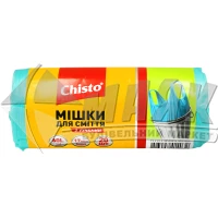 Пакети для сміття з ручками Chisto 60 л 20 шт бірюзові
