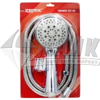 Набір для душу (шланг, лійка, кронштейн) ZERIX SHOWER SET-03