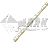 Кутник для облицювальної плитки ПВХ B зовнішній 10 мм 2,5 м 109 мармур грис