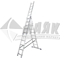Драбина алюмінієва VIRASTAR TRIOMAX Pro 3 секції 10 сходинок