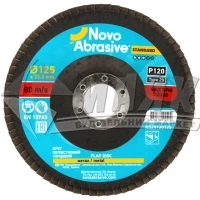 Круг абразивний шліфувальний пелюстковий Novoabrasive Standard T29 P120 125×22,23 мм оксид алюмінію
