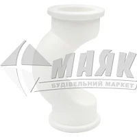 Обвід поліпропіленовий муфтовий короткий Tebo 32 мм білий
