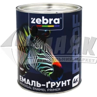 Емаль-ґрунт алкідна ZEBRA PROF 088Р 2,5 кг темно-коричнева