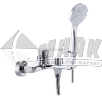 Змішувач для ванни MIXXUS PREMIUM ALBERT 1Р 009 з душовим комплектом одноважільний настінний короткий гусак