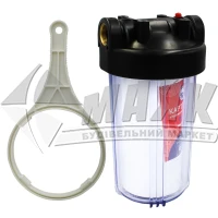 Корпус фільтра BIO+systems SL10TS-BB 1" комплект ключ+ планка+картридж прозорий