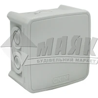 Коробка розподільча СКІМ 88×88×52 мм ІР65 квадратна сіра