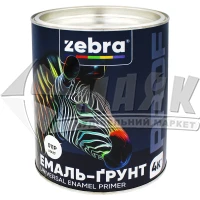 Емаль-ґрунт алкідна ZEBRA PROF 011Р 2,5 кг біла матова