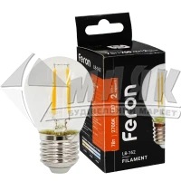 Лампа світлодіодна куля філаментна Feron Filament 7Вт Е27 G45/Р45 2700°К (LB-162)