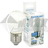 Лампа світлодіодна куля ENERLIGHT Professional 6Вт Е27 G45/Р45 4000°К