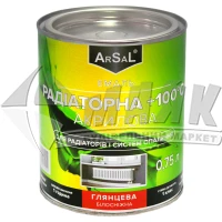 Емаль для радіаторів Arsal акрилова 0,75 л білосніжна