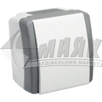 Вимикач одноклавішний Mono Electric OCTANS зовнішній IP54 сірий