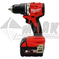Дриль-шурупокрут акумуляторний ударний MILWAUKEE M18 BLPDRC-502C