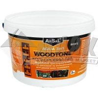 Лак для деревини Arsal WOODTONE AQUA 3в1 акриловий просочувальний 2 л венге