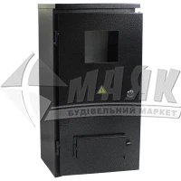 Щиток металевий навісний E.NEXT 6 модулів під трифазний лічильник IP54 з замком та вікном