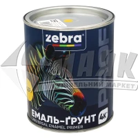 Емаль-ґрунт алкідна ZEBRA PROF 055Р 0,8 кг жовта