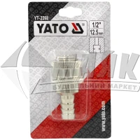 Муфта універсальна швидкознімна YATO 1/2" зі штуцером для шланга 12,5 мм
