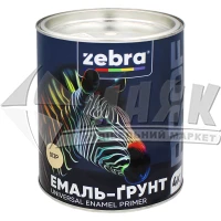 Емаль-ґрунт алкідна ZEBRA PROF 013Р 2,5 кг слонова кістка