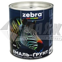 Емаль-ґрунт алкідна ZEBRA PROF 090Р 2,5 кг чорна
