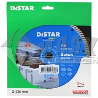 Диск алмазний відрізний DiStar Turbo Beton 230×2,6×9×22,23 мм турбований