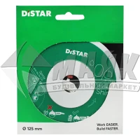 Диск алмазний відрізний DiStar 1A1R Shine 125×0,6/0,5×6×22,23 мм суцільний