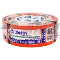 Стрічка малярна Blue Dolphin ROUGH SURFACE EXTERIOR TAPE для грубих поверхонь 48 мм×50 м помаранчева