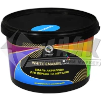 Емаль акрилова для дерева та металу Спектр Lux Line White Enamel 2 кг блакитна глянцева