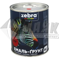 Емаль-ґрунт алкідна ZEBRA PROF 075Р 0,8 кг червона